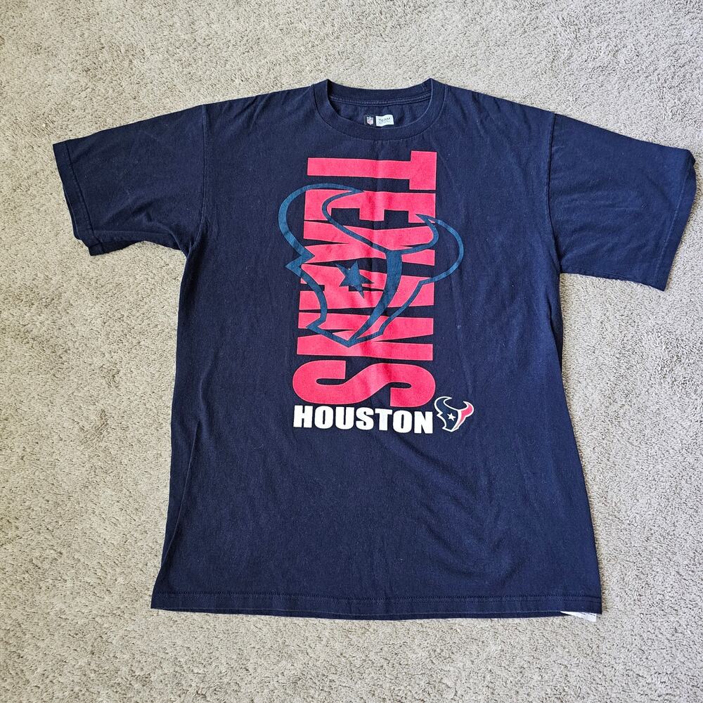 Houston Texans Football Shirt Blue Size Large